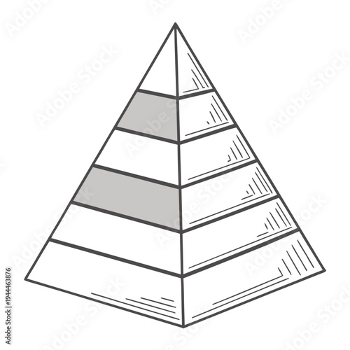 Pyramid chart diagram infographic business