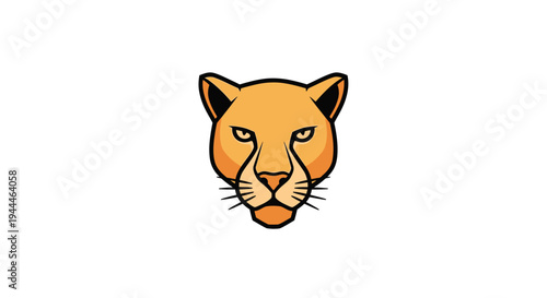 Close up of a cartoon mountain lion.