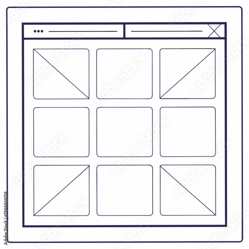 Wireframe website layout template user interface