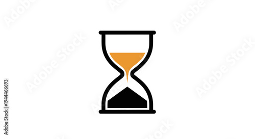 Hourglass with sand timer symbol.