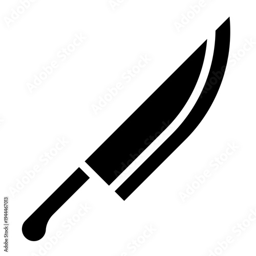 Knife icon glyph style vector illustration.