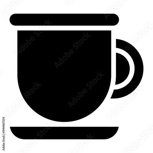 Cup icon glyph style vector illustration.
