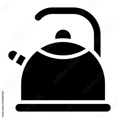 Kettle icon glyph style vector illustration.