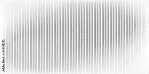 Vector ribbed glass texture background. Light grey white ribbed glass. Mesh gradient. acrylic ribbed bath surface. Ribbed glass background semitransparent overlay.