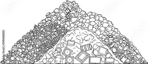A large pile of various electronic waste components, some with visible circuits and components