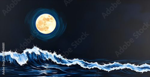 moon, lunar, night, sky, stars, starlight, galaxy, space, cosmic, sea, ocean, waves, wave, water, tide, beach, shore, coastline, horizon, reflection, light, glow, shimmer, calm, peaceful, serene, drea