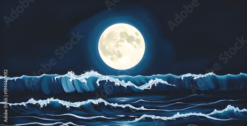 moon, lunar, night, sky, stars, starlight, galaxy, space, cosmic, sea, ocean, waves, wave, water, tide, beach, shore, coastline, horizon, reflection, light, glow, shimmer, calm, peaceful, serene, drea