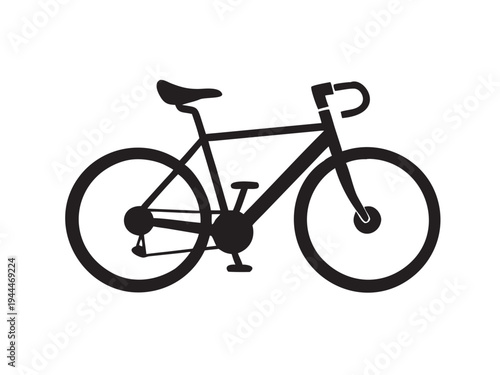 Bicycle icon, Racing bike icon, bicycle silhouette style vector illustration