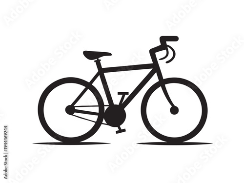 Bicycle icon, Racing bike icon, bicycle silhouette style vector illustration