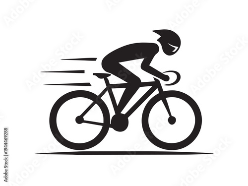 Bicycle icon, Racing bike icon, bicycle silhouette style vector illustration