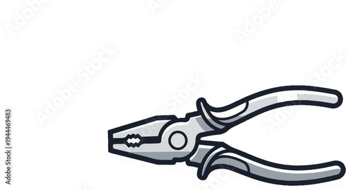 A close-up illustration of a pair of pliers, with a white background