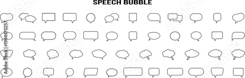 Speech bubble with illegible text in a distressed or glitch art style