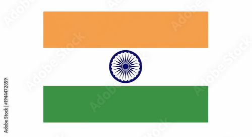 National emblem of India, tricolor flag with Ashoka Chakra