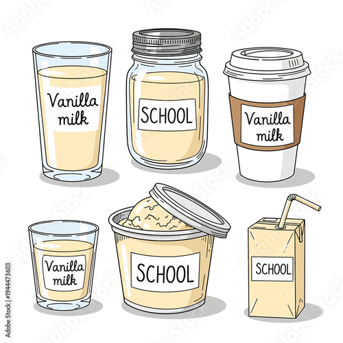 Minimalist Black and White Squeeze Bottles for Condiments and Sauces Vector

