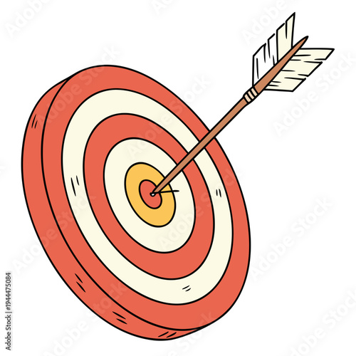A target with an arrow hitting the bullseye