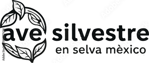 Logo with leaves encircling text about wildlife in Mexico