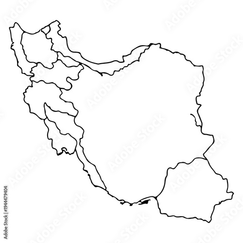 vector map of iran