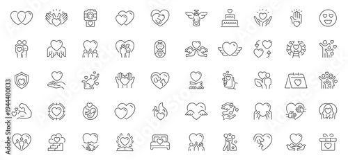 Feelings icons set. editable line icons, outline, emotions and sentiments symbols