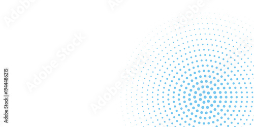 Light BLUE vector illustration which consist of circles. Dotted gradient design for your business. Creative geometric background in halftone style with colored spots.