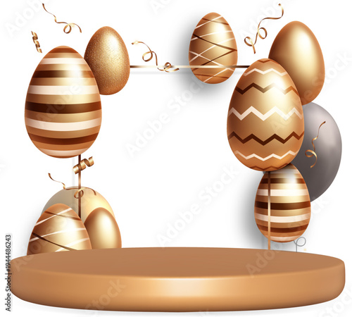 Podium with Easter Decoration