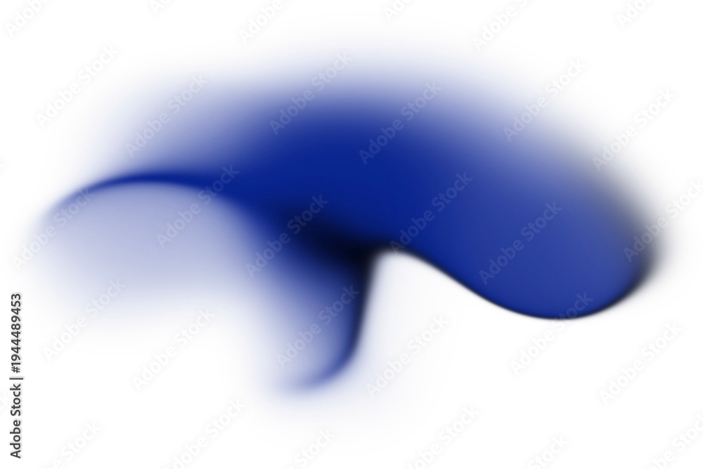 Fototapeta premium Abstract Blue Liquid Gradient Blob With Black Shadow Overlay