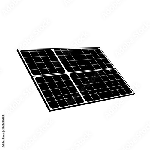 Modern solar panel array with clean lines, representing renewable energy and sustainability