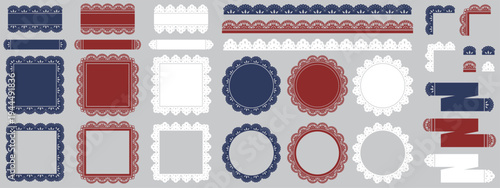 エレガントなレースのフレームと装飾セット