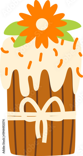 Decorated Easter Kulich