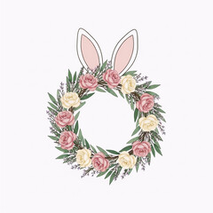 easter greeting card with bunny