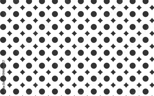 Vec white circle seamless pattern for background.