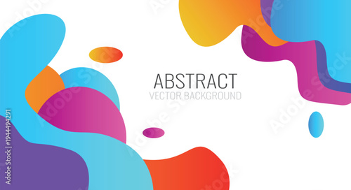 Vibrant abstract colorful shapes and patterns on a design element