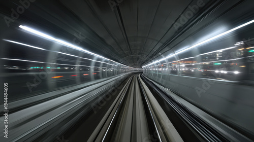 Speed motion blur tunnel futuristic light trail night transportation railway perspective urban journey speed motion blur tunnel futuristic light trail night transportation railway perspective