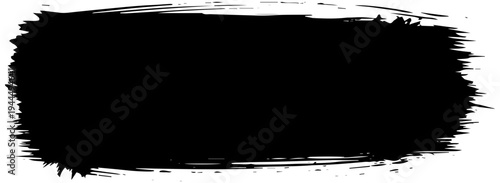 Bold black brushstroke on white background for design and art projects