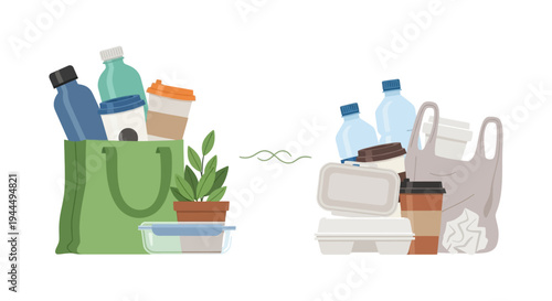 Sustainable Living: Reusable vs. Disposable Products for Eco-friendly Choice & Plastic Waste Reduction