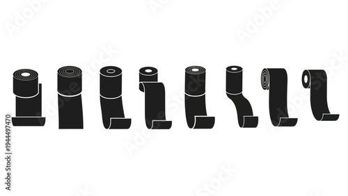 Collection of various black plastic or metal clips.