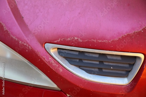 Obraz na plátne Car paint coat sun damage