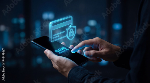 Secure Transaction Displayed as a Digital Hologram on a Smartphone