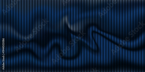 Blue and white abstract modern ribbed background with bright gradient. Vector illustration