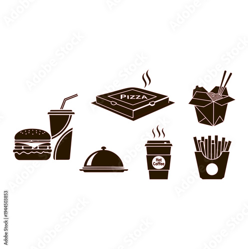 Running man silhouette collection showing various sprinting and jogging poses for athletes