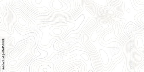 Geography landscape Topo contour map on white background, Topographic contour lines.Modern design with White background with topographic wavy pattern design.Abstract bacground. Vector illustration.

