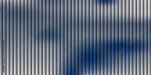  Blue and white abstract modern ribbed background with bright gradient. Vector illustration
