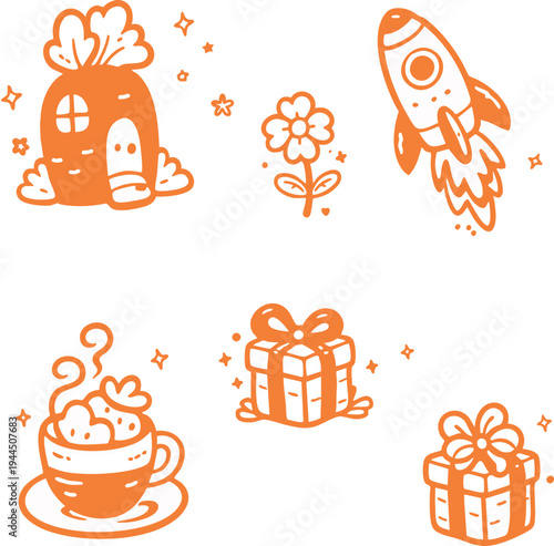 Creative Carrot Doodle Set