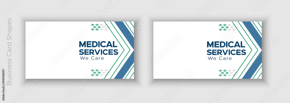Fototapeta premium Healthcare Business Card Template Modern Clean Design.