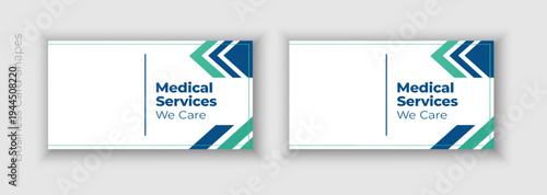 Healthcare Business Card Template Modern Clean Design.