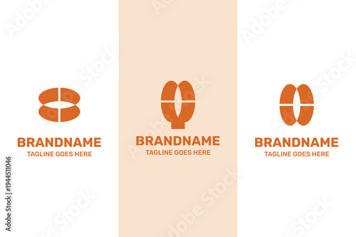 Letters BB MY MW Organic Monogram Logo Set, for BB UM WM Initials