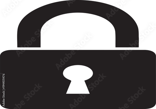 A sleek vector padlock icon featuring a secure keyhole design and 3d elements on a black background, symbolizing internet safety, computer protection, and private access control for web security