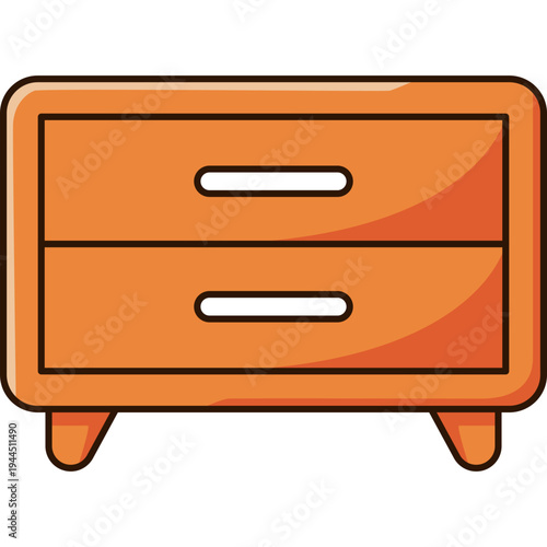 Bedside Table Illustration