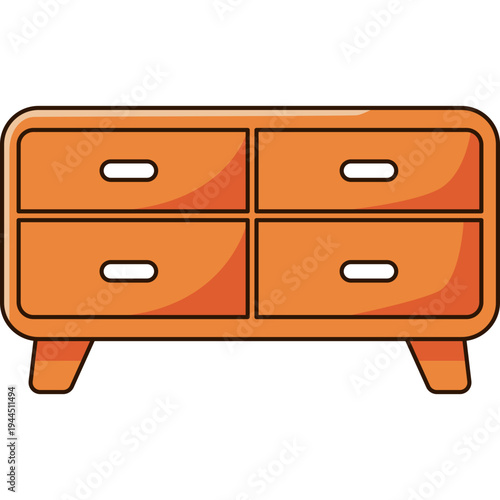 Bedside Table Illustration