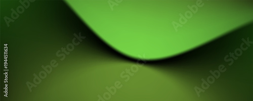 Abstract gradient podium background. Empty green 3D studio background. Clean scene for product presentation mockup template. eps 10