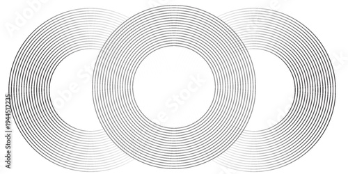 Circle lines abstract vector background. Minimal geometric circular dark blue pattern. Technology design concept. Modern shiny rounded lines banner